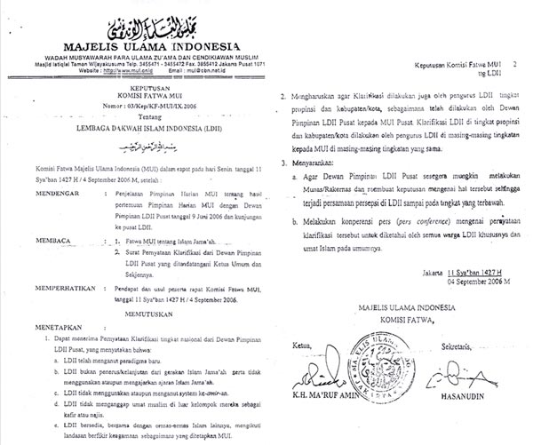 Fatwa MUI Tentang LDII Fatwa MUI Tentang LDII