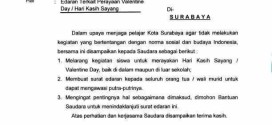 larangan perayaan valentine day