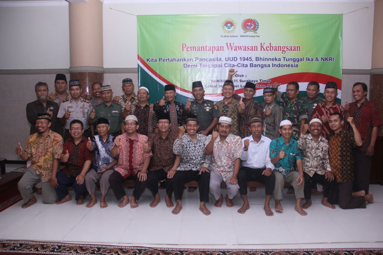 Pembekalan wawasan kebangsaan PC LDII Kecamatan Tambaksari oleh Kodim 0831 Surabaya Timur, Kamis (15/12).