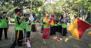 Wustho Subulussalam mengadakan Perkemahan Sabtu Minggu (Persami) di Kebun Bibit Wonorejo, Surabaya, (29/6/2019).