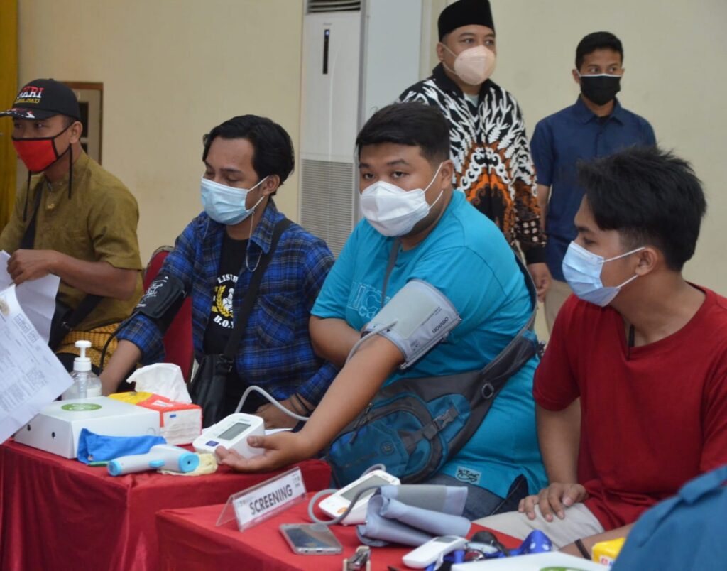 Kegiatan Vaksinasi Massal di Pondok Pesantren Sabilurrosyiddin LDII, Sabtu (21/8).